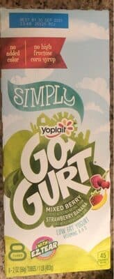 Smpl Mixed Berry Strawberry Banana GoGurt