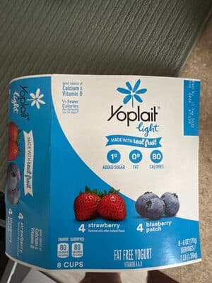 Light Fat Free Yogurt, Strawberry & Blueberry Patch