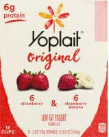 Original Low Fat Yogurt, Strawberry, Strawberry Banana