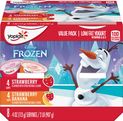 Low Fat Yogurt, Strawberry, Strawberry Banana