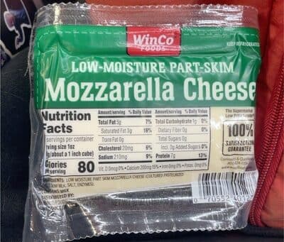 Mozzarella Cheese Low Moisture