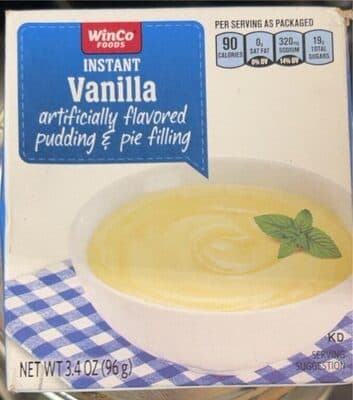 Instant vanilla pudding