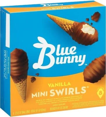Vanilla With Other Natural Flavors Frozen Dairy Dessert Cones Dipped In Chocolate Flavored Coating All Inside A Sugar Cone