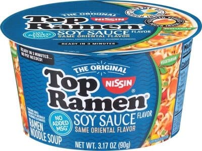 Soy Sauce Flavor Ramen Noodle Soup