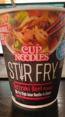 Teriyaki Beef Flavor Stir Fry Style Asian Noodles in Sauce