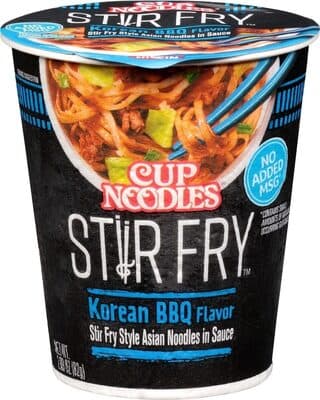 Korean BBQ Flavor Stir Fry Style Asian Noodles in Sauce