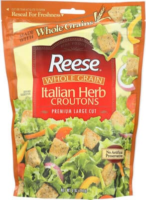 Whole Grain Italian Herb Croutons Premium Large Cut