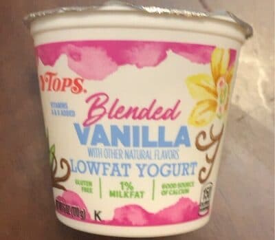 VANILLA BLENDED LOWFAT YOGURT, VANILLA
