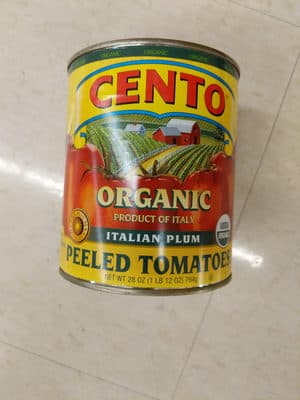 Organic Whole Peeled Tomatoes in Juice with Basil Leaf