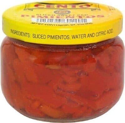 Pimientos sliced