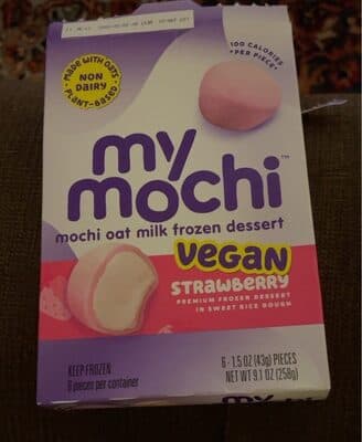 Strawberry Mochi Cashew Cream Frozen Dessert
