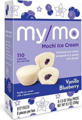 Vanilla Blueberry Mochi Ice Cream