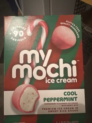 Cool Peppermint Premium Mochi Ice Cream Wrapped In Sweet, Pillowy Dough