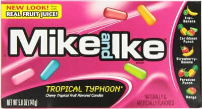 Kiwi Banana, Caribbean Punch, Strawberry Banana, Paradise Punch, Mango Flavored Tropical Typhoon Chewy Tropical Fruit Flavored Candy