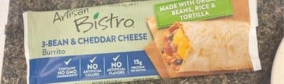 3-Bean & Cheddar Cheese Burrito
