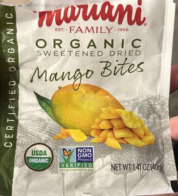 Organic Sweetened Dried Mango Bites