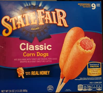 Classic Corn Dogs Hot Dogs Made With Turkey And Chicken, Pork Added Wrapped In A Honey Sweetened Batter
