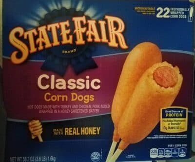Classic Corn Dogs Hot Dogs Made with Turkey and Chicken, Pork Added Wrapped in a Honey Sweetened Batter
