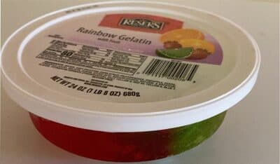 Rainbow Gelatin with Fruit