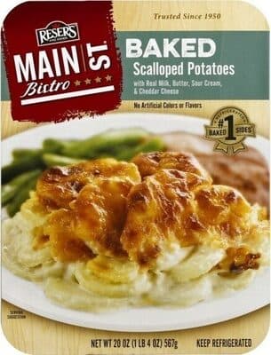 Baked Scalloped Potatoes with Real Milk, Butter, Sour Cream, & Cheddar Cheese