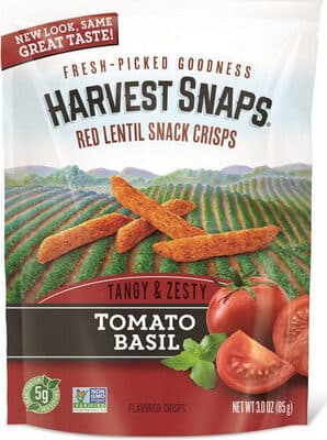 Tomato Basil Red Lentil Snack Crisps