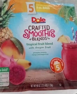 Tropical Fruit Blend Pineapple, Bananas, Mango, and Dragon Fruit