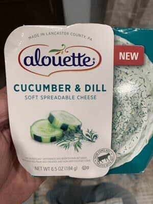 Soft Spreadable Cheese, Cucumber & Dill