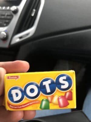 TOOTSIE, SOUR DOTS CANDY, GRAPE, ORANGE, LEMON, GREEN APPLE & CHERRY