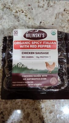 Spicy Italian with Red Pepper Fully Cooked Chicken Sausage
