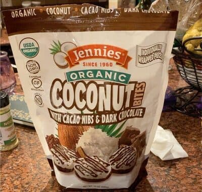 Organic Coconut Bites with Cacao Nibs & Dark Chocolate