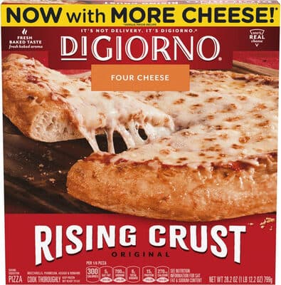 Four Cheese Mozzarella, Parmesan, Asiago & Romano Original Rising Crust Pizza