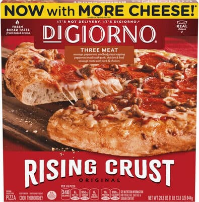 Three Meat Sausage, Pepperoni and Beef Pizza Topping Original Rising Crust Pizza