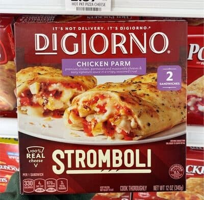 Chicken Parm Premium Chicken, Parmesan and Mozzarella Cheeses & Zesty Signature Sauce in a Crispy Seasoned Crust Stromboli