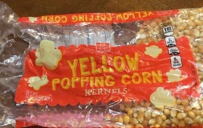 Yellow Popping Corn Kernels