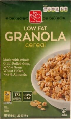 Low fat granola cereal
