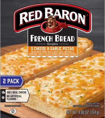 5 Cheese & Garlic French Bread Topped with a Garlic Sauce, Mozzarella, Provolone, White & Yellow Cheddar and Parmesan Cheeses