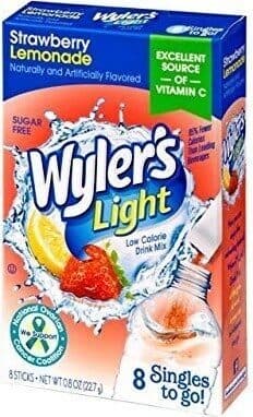Strawberry Lemonade Flavored Sugar Free Light Low Calorie Drink Mix