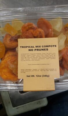 Tropical mix compote no prunes