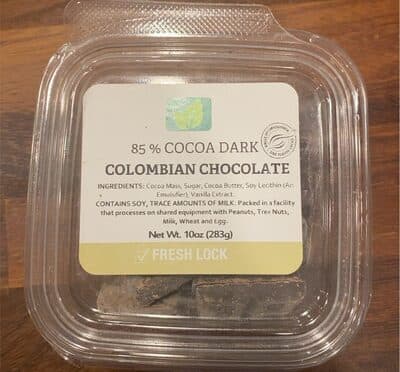 85% Cocoa Dark Colombian Chocolate
