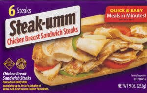 Chicken Breast Sandwich Steaks Formed and Thinly Sliced