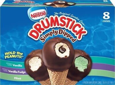 Frozen Dairy Dessert Cones, Mint, Vanilla Fudge