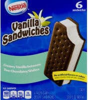Creamy Vanilla Between Two Chocolatey Wafers Frozen Dairy Dessert Sandwiches