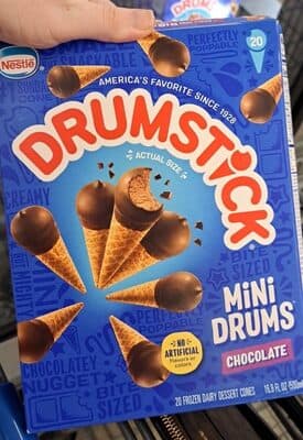 Chocolate Frozen Dairy Dessert Sundae Cones
