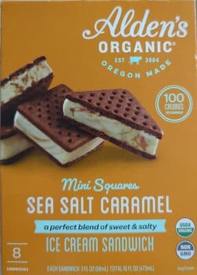 Sea Salt Caramel Mini Squares Ice Cream Sandwich