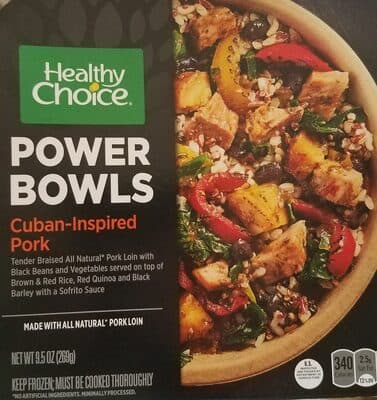Cuban-Inspired Tender Braised All Natural Pork Loin With Black Beans And Vegetables Served On Top Of Brown & Red Rice, Red Quinoa And Black Barley With A Sofrito Sauce Power Bowls