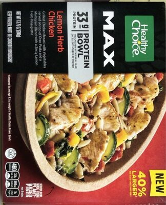 Lemon Herb Chicken Grilled Chicken Breast With Vegetables Served On Top Of Orzo Pasta And A Multigrain Blend With A Zesty Lemon Herb Vinaigrette