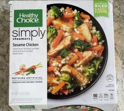 Sesame Chicken Breast with Riced Cauliflower, Carrots & Broccoli in a Sweet Sesame Sauce