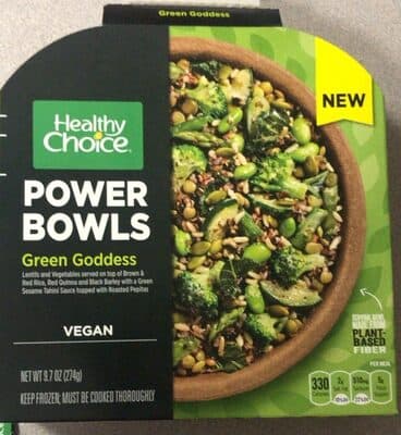 Green Goddess Lentils and Vegetables Served on Top of Brown & Red Rice, Red Quinoa and Black Barley with a Green Sesame Tahini Sauce Topped with Roasted Pepitas Power Bowls