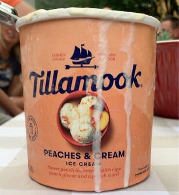 Peaches & Cream Sweet Peach Ice Cream With Ripe Peach Pieces And A Peach Swirl