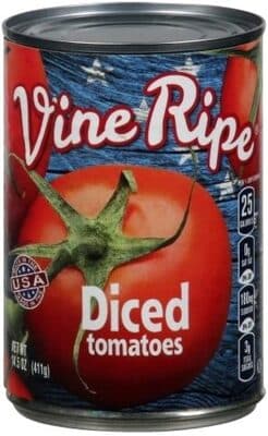Vine Ripe Diced Tomatoes No Salt Added